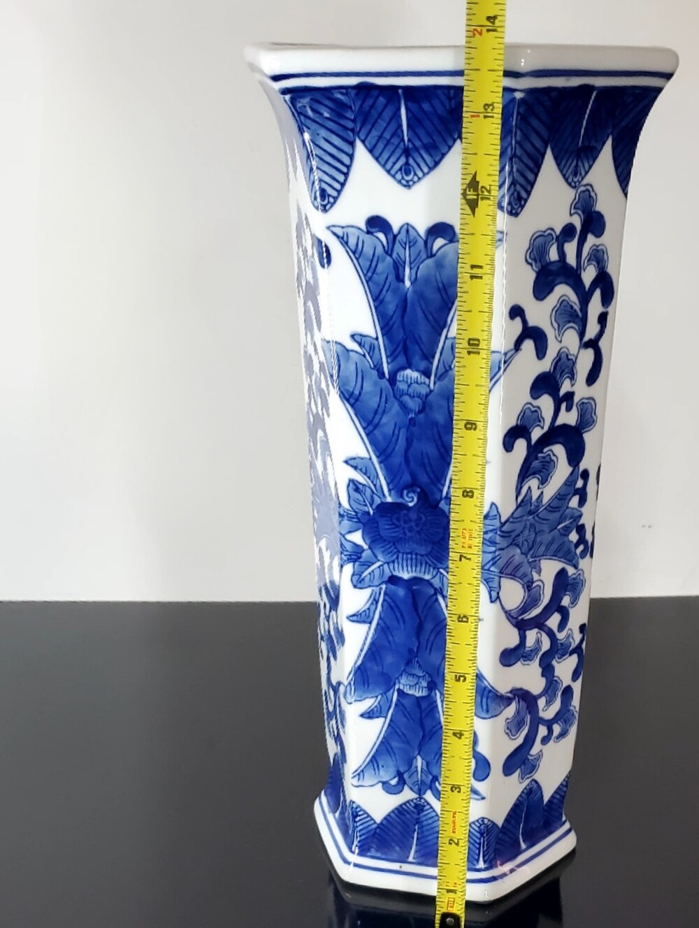 13 3/4" Delft Style Transfer+Painted Blue Wht Chinoiserie Chinese Export Ware - Picture 2 of 13